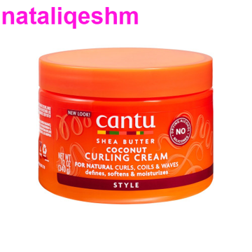 کرم حالت دهنده موی فر کنتو حاوی شی باتر و نارگیل حجم 340 میل Cantu COCONUT CURLING CREAM 340ml
